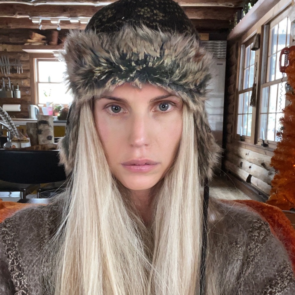 Quagga Faux Fur/Lined Winter Trapper Hat w/ Chin Tie and Tassels